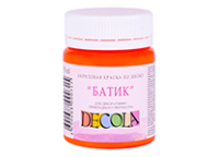 Краска д/шелка акриловая - 50мл. оранжевая "Батик - Декола" (Н.П.)