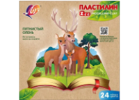 Пластилин - 24цв. "ZOO" 360гр.  картон.уп. (Луч)
