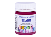 Краска д/ткани акриловая - 50мл. темно-розовая "Декола" (Н.П.)