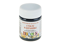 Краски д/рисования по стеклу и керамике акриловые - 50мл. черная "Декола" (Н.П.)