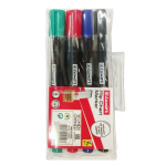 Маркеры д/флипчарта в наборе - 4цв. круглый 1-3мм "Luxor" Волшебник