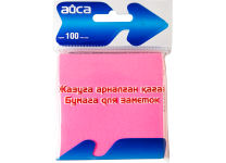Бумага д/заметок - 76х76 100л. неон.розовый "Айса" (DHA)