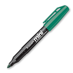 Маркер перманентный - зеленый мини "Luxor" Волшебник 