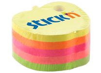 Бумага д/заметок - 76х76 400л. 5цв.неон."Яблоко" (HOPAX)