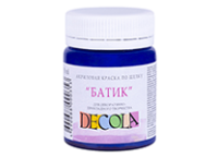 Краска д/шелка акриловая - 50мл. синяя темная "Батик - Декола" (Н.П.)