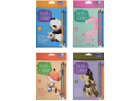 Карандаши в наборе цветные - 18цв. "Рисуй и стирай" пластиковые с ластиком +1шт точилка (Bruno Visconti)