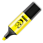 Маркер текстовой - желтый мини флуоресцентный  1-4.5мм. "Luxor Eyeliter" Волшебник