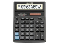 Калькулятор - 12раз. "SKAINER" SK-777M черный (пл.. 12 разрд.. 2 пит.. 2 пам.. 157 x 200 x 32 мм) (SKAINER)