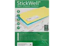 Лейбл - А4 100л. 16шт.(105х37) "StickWell" белый этикеток на листе  (APLI Россия)