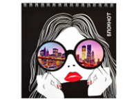 Блокнот - 140х140 60л.  клетка спир. "МЕЧТЫ БОЛЬШОГО ГОРОДА" (Феникс)