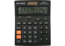 Калькулятор - 16раз. "SKAINER" SK-116 черный (пл.. 16 разрд.. 2 пит.. 2 пам.. 140 x 176 x 45 мм) (SKAINER)