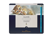 Карандаши в наборе цветные - 24цв. акварельные в металлической тубе (Bruno Visconti)