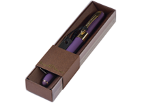 Ручка шариковая подарочная - корпус виноградный/синий стержень 0.5 мм "MONACO" в футляре (Bruno Visconti)