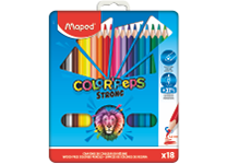 Карандаши в наборе цветные - 18цв. "Color'peps Strong" в металлической упаковке (Maped)