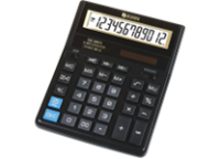 Калькулятор - 12раз. "Eleven" SDC-888TII  черный (2 пит.. 2 пам.. 158 x 203 x 31 мм) (Eleven)