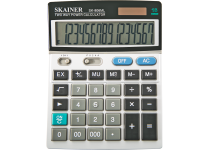 Калькулятор - 16раз. "SKAINER" SK-806ML серый (мет..16 разрд.. 2 пит.. 2 пам.. 140 x 176 x 45 мм) (SKAINER)