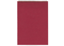 Блокнот - А4  60л. клетка бордовая на спирали  "Office" (Альт)