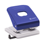 Дырокол - 30л. синий "Lamark. Mettallic" с линейкой (ФинСиб)