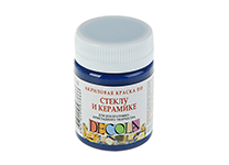 Краски д/рисования по стеклу и керамике акриловые - 50мл. темно-синяя "Декола" (Н.П.)