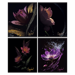 Тетрадь - А5  96л. линейка "ЦВЕТЫ НА ЧЕРНОМ" (Маяк)