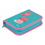 Пенал д/девочек - 1 отд. 200x140x40мм "Orange cat" (Först)