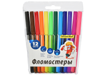 Фломастеры - 12цв. "Народная коллекция" вентилируемый колпачок (Silwerhof)