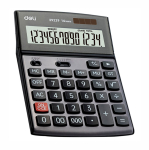 Калькулятор - 14раз. "Deli" серый 190х139х37мм.