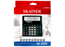Калькулятор - 12раз. "SKAINER" SK-502II черный (пл. 12 разрд.. 2 питание. 2 память. 156 x 157 x 33 мм) (SKAINER)
