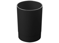 Стакан канцелярский - черный пластик круглый "Офис" (Стамм)
