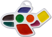 Краски акварельные -  8цв. "Самолетик" без кисти пласт.уп. (Луч)