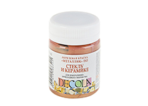 Краски д/рисования по стеклу и керамике акриловые - 50мл. бронза металлик "Декола" (Н.П.)