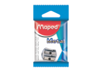 Точилка - 2 отверстия "Metal" металлический в блистере (Maped)
