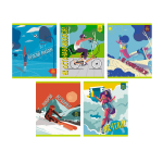 Тетрадь - А5  96л + 2л. клетка "Challenge party" (Эксмо)