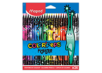 Карандаши в наборе цветные - 24цв. "Black Monster" (Maped)