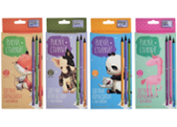 Карандаши в наборе цветные - 12цв. "Рисуй и стирай" пластиковые с ластиком +1шт точилка (Bruno Visconti)