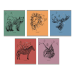 Тетрадь - А5  48л. клетка "Wild animals" (Эксмо)