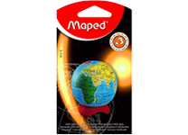 Точилка - 1 отверстие "Глобус" с контейнером в блистере (Maped)