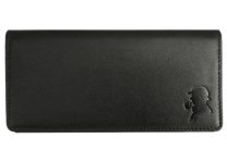 Портмоне кожаное мужское - черный (Мальченок)