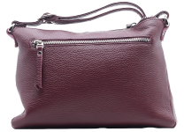 Сумка кожаная женская - бордо флотер (Мальченок)