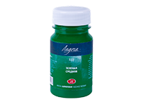 Краска акриловая - 100мл. зелёная сред. "Ладога" (Н.П.)