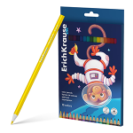 Карандаши в наборе цветные - 18цв. "Kids Space Animalt" трехгранные (ErichKrause)