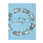 Блокнот - А6  80л. клетка "CATS IN LOVE" (Альт)