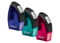 Точилка - 1 отверстие "Tonic Metal" ассорти с контейнером (Maped)