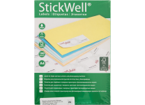 Лейбл - А4 100л. 24шт.(70х37) "StickWell" белый этикеток на листе 24шт. (APLI Россия)