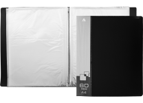 Папка с файлами - А4 60 черный 0.7мм "Бюрократ" (Silwerhof)