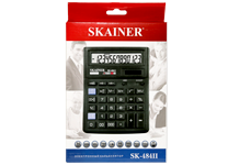 Калькулятор - 14раз. "SKAINER" SK-484II черный (пл.. 14 разрд.. 2 пит.. 2 пам.. 143 x 192 x 39.5 мм) (SKAINER)