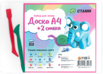 Набор д/лепки - доска А4 +2 стека белая (Стамм)