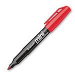 Маркер перманентный - красный мини "Luxor" Волшебник 