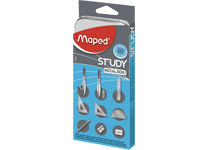 Готовальня - 10 предметн. "Study" металлический в металлической упаковке (Maped)