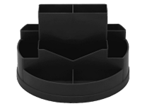 Подставка д/канцелярских принадлежностей "Сити" вращающийся черный (Стамм)